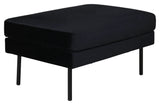 Zoom Ottoman, Sort Velour