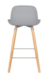 Zuiver Albert Kuip barstol - Lys grå, SH: 65cm - Unoliving.com