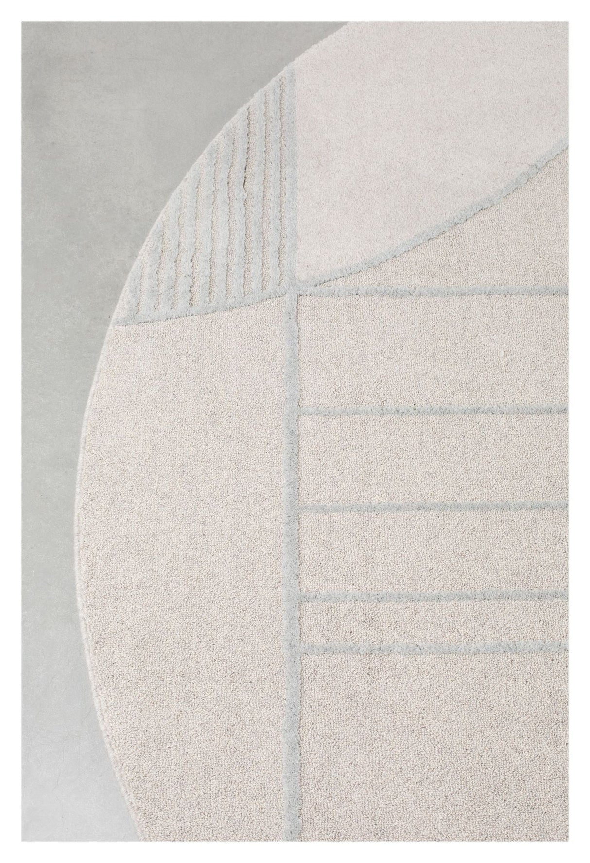 Zuiver Bliss Tæppe - Grå/Blå, Ø240 - Unoliving.com
