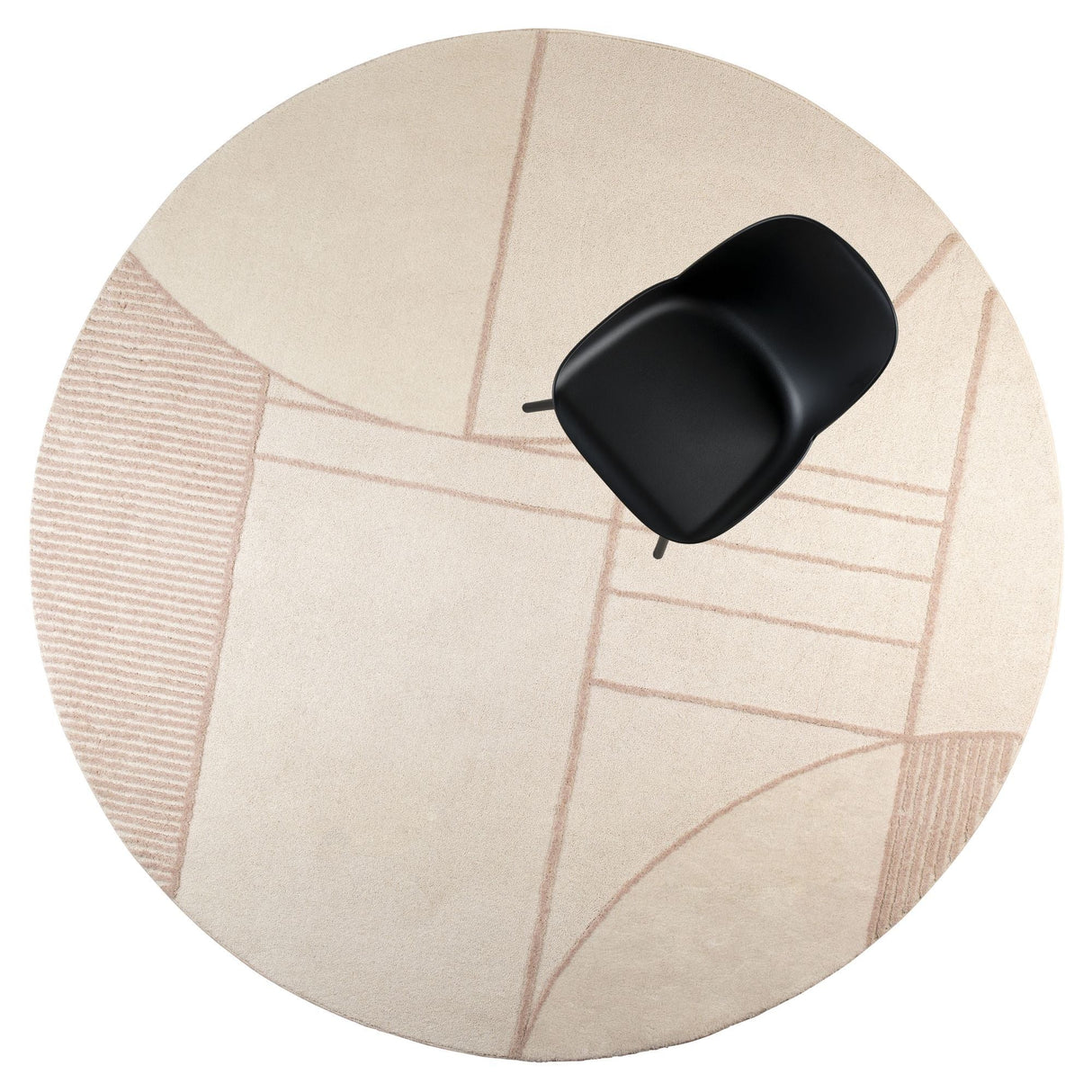Zuiver Bliss Tæppe - Natur/Pink, Ø240 - Unoliving.com