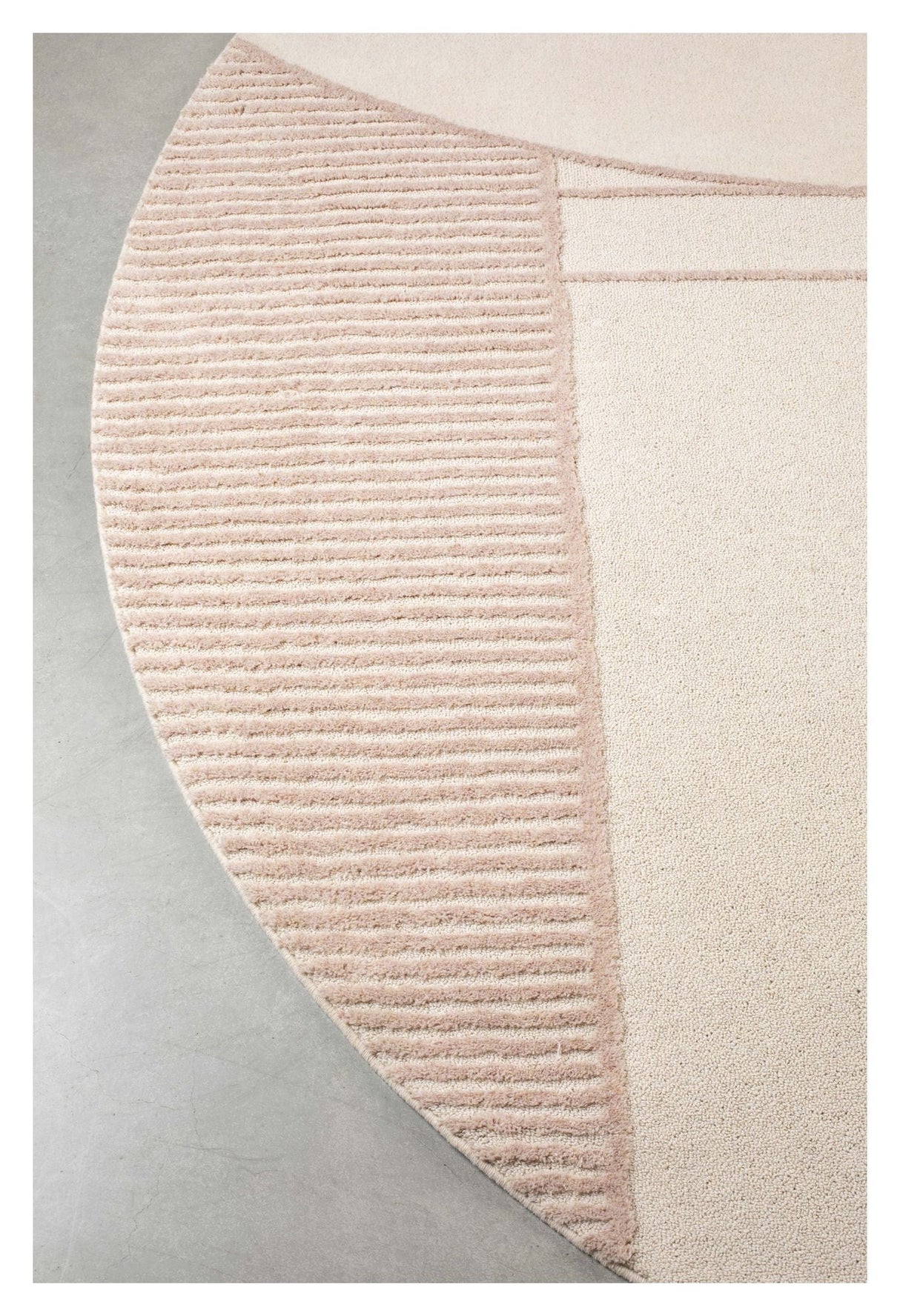 Zuiver Bliss Tæppe - Natur/Pink, Ø240 - Unoliving.com