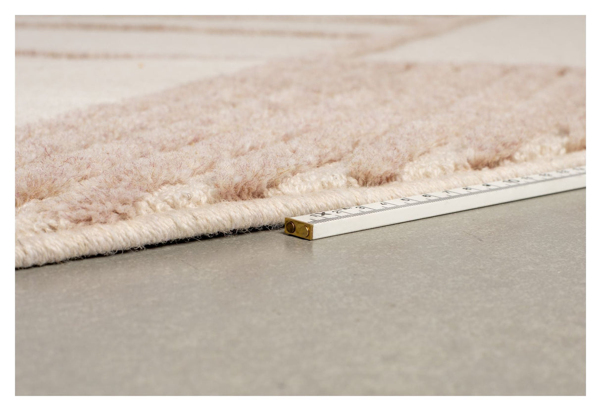 Zuiver Bliss Tæppe - Natur/Pink, Ø240 - Unoliving.com