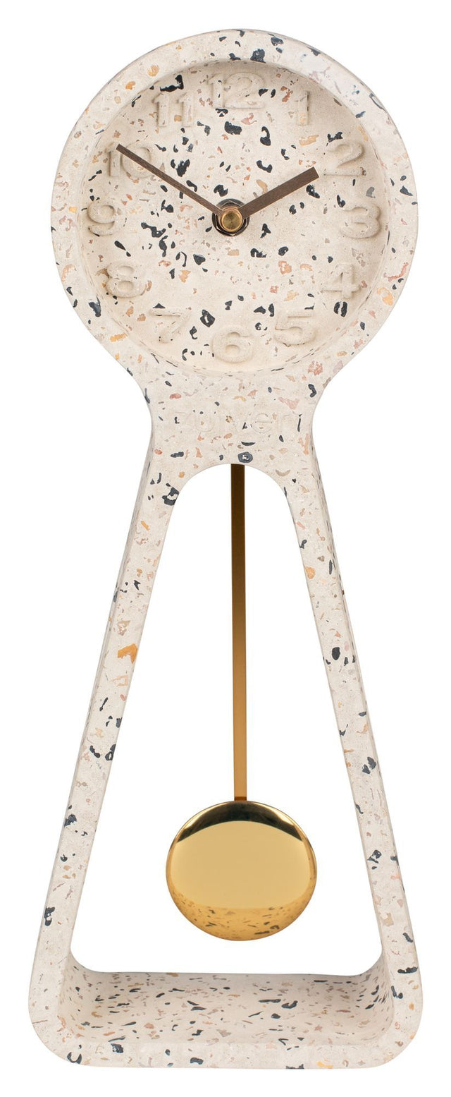 Zuiver Clock Pendulum Ur - Hvid Terrazzo