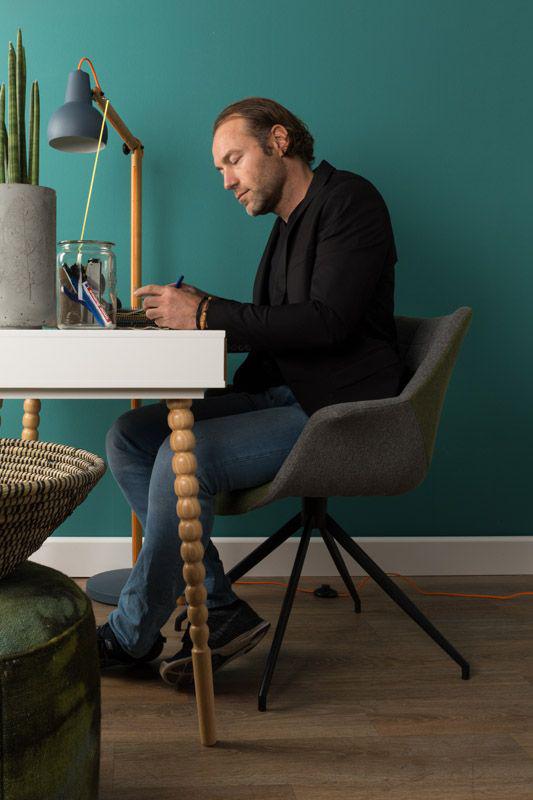Zuiver Doulton Spisebordsstol - Grå stof og PU - Unoliving.com