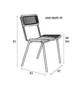 Zuiver Jort Spisebordsstol - Sort/Natur - Unoliving.com