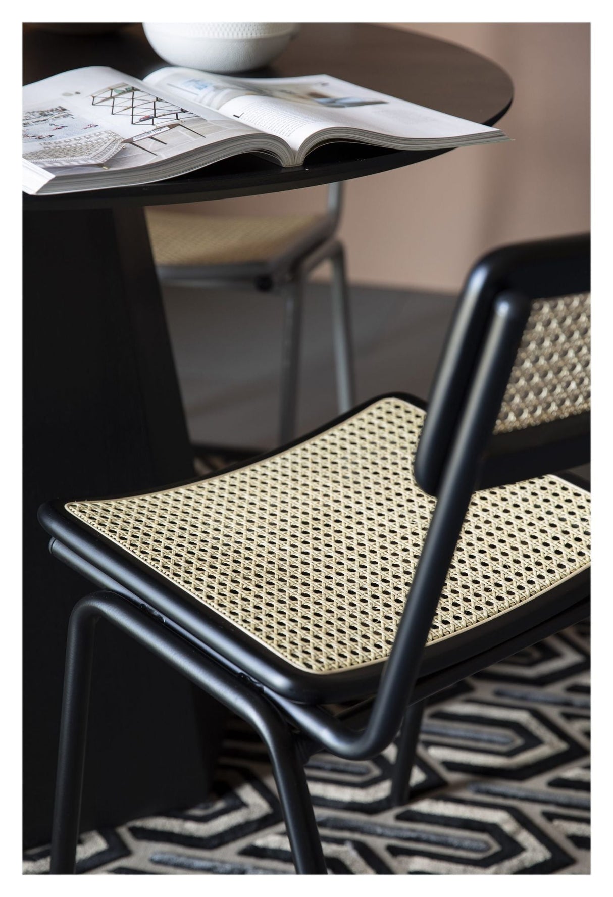 Zuiver Jort Spisebordsstol - Sort/Natur - Unoliving.com