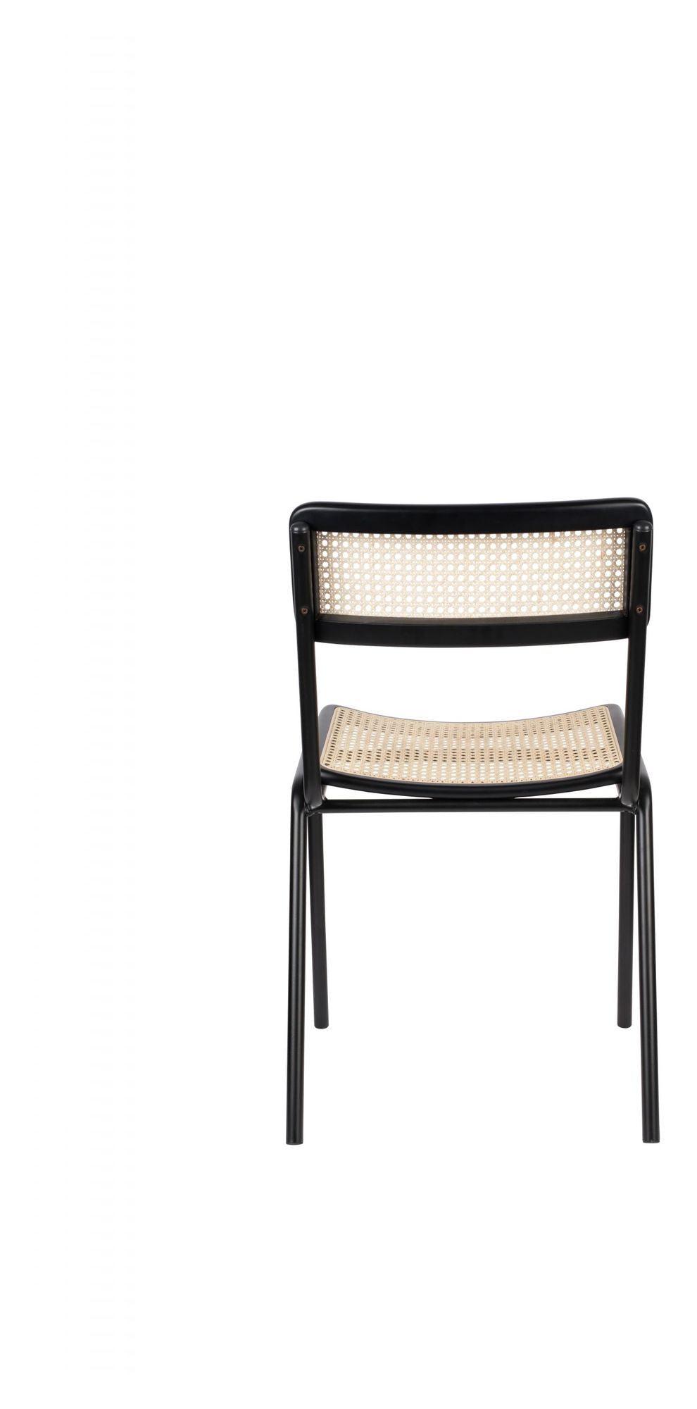Zuiver Jort Spisebordsstol - Sort/Natur - Unoliving.com