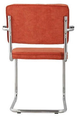 Zuiver Ridge Spisebordsstol m/arm - Orange fløjl