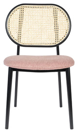 Zuiver Spike Spisebordsstol - Rattan/Pink - Unoliving.com