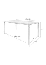 Zuiver Storm Spisebord - Sort Askefinér, 90x220 - Unoliving.com
