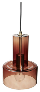 Brun glas Hübsch Ripple Loftlampe