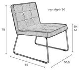 homii Clark Loungestol, Gold/Yellow - Unoliving.com