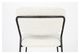 homii Jolien Spisebordsstol, Hvid Bouclé - Unoliving.com