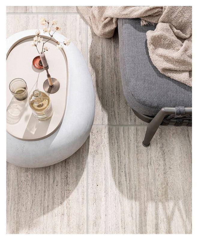 Hvidt Pebble sofabord på 65 x 49 cm