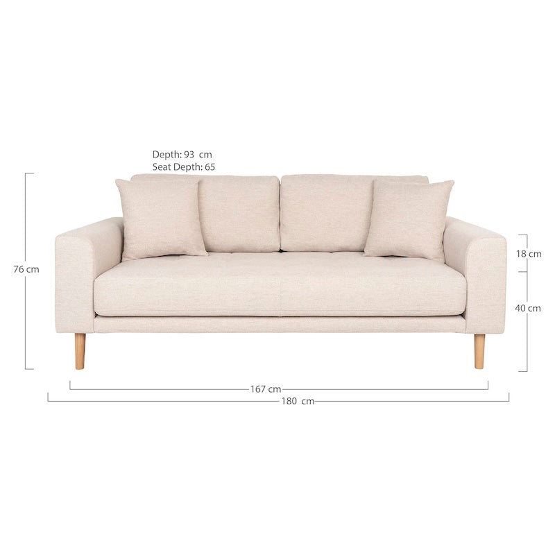 Lido 2 personers sofa i hvid