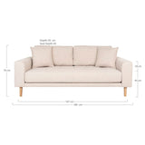 Lido 2 personers sofa i hvid