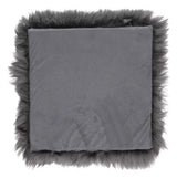 Hynde af Premium NZ langhåret lammeskind - Steel, 37x37